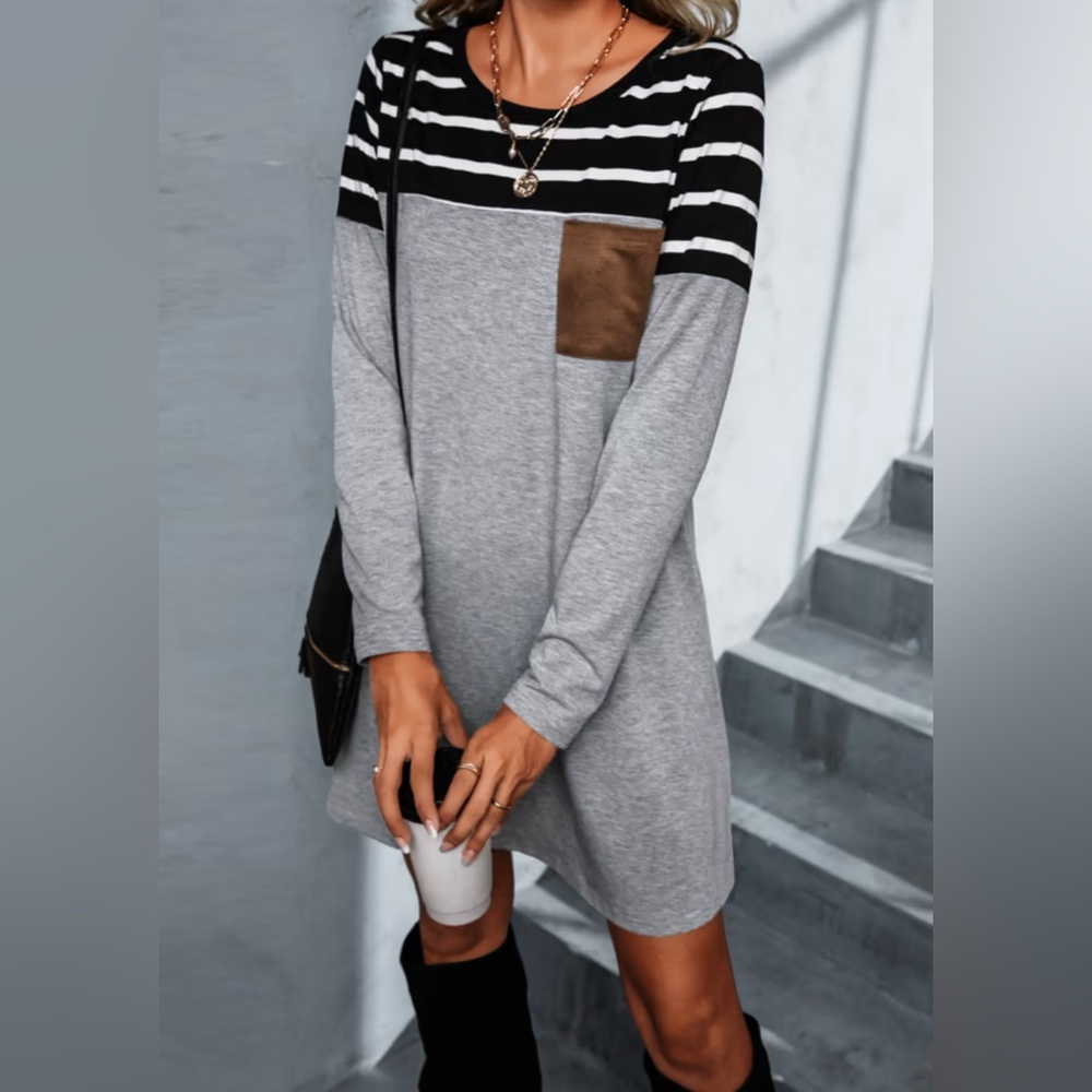 Hedda Striped Colorblock Dress